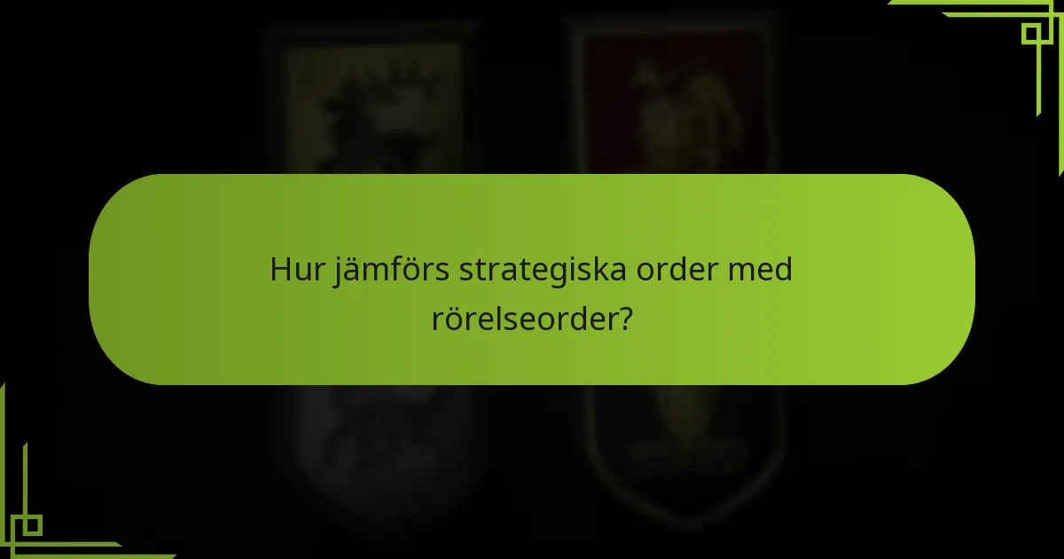 Vad är rörelseorder och hur används de?