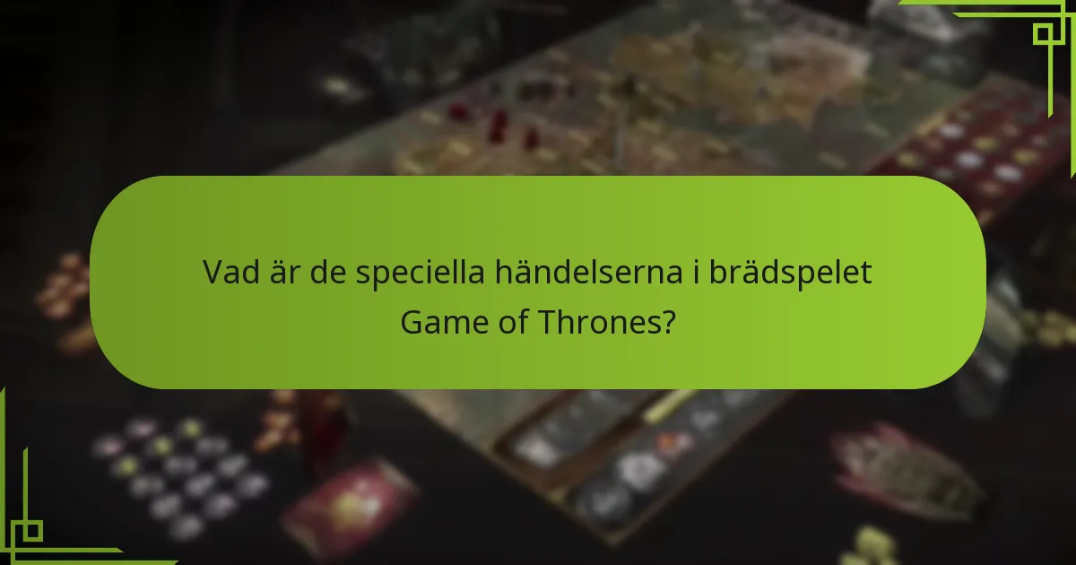 Vad är konsekvenserna av speciella händelser?