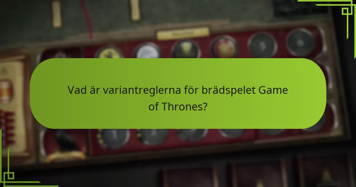 Vilka variantregler är mest populära bland spelare?