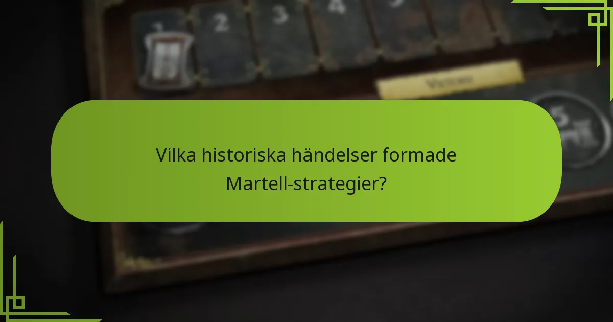 Vilka historiska händelser formade Martell-strategier?